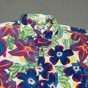 Weekends Only Hawaiian Shirt Mens L Rayon Tropical Floral Aloha Camp Beach Surf